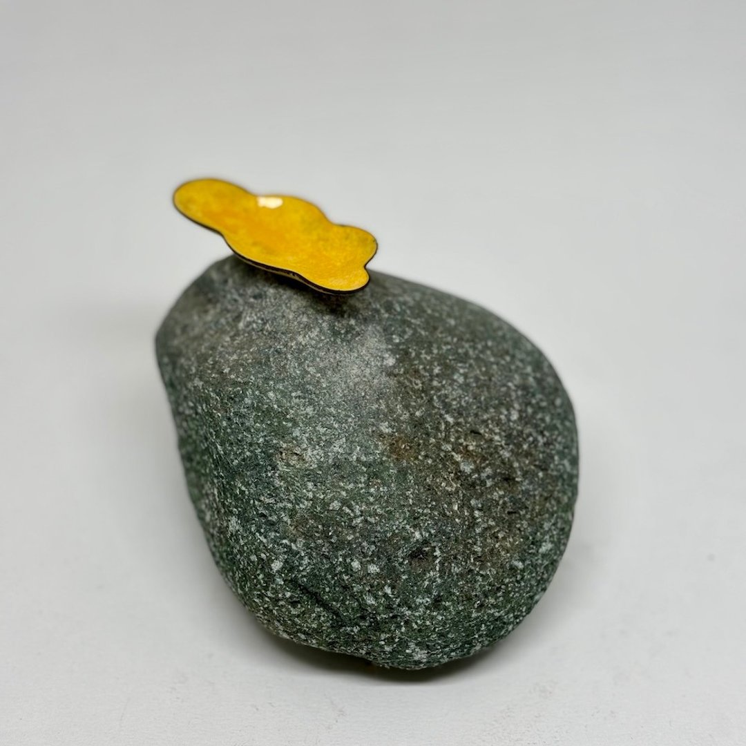 香道/熏香座/香锥座/ 云起石(黄色珐琅款)青冶金工手作的诗单品 - 香薰/精油/线香 - 珐琅 