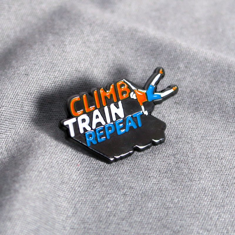 攀岩训练重复珐琅别针 – 送给攀岩者的礼物 – 攀岩针 – 등반 クライミング - 徽章/别针 - 其他金属 多色