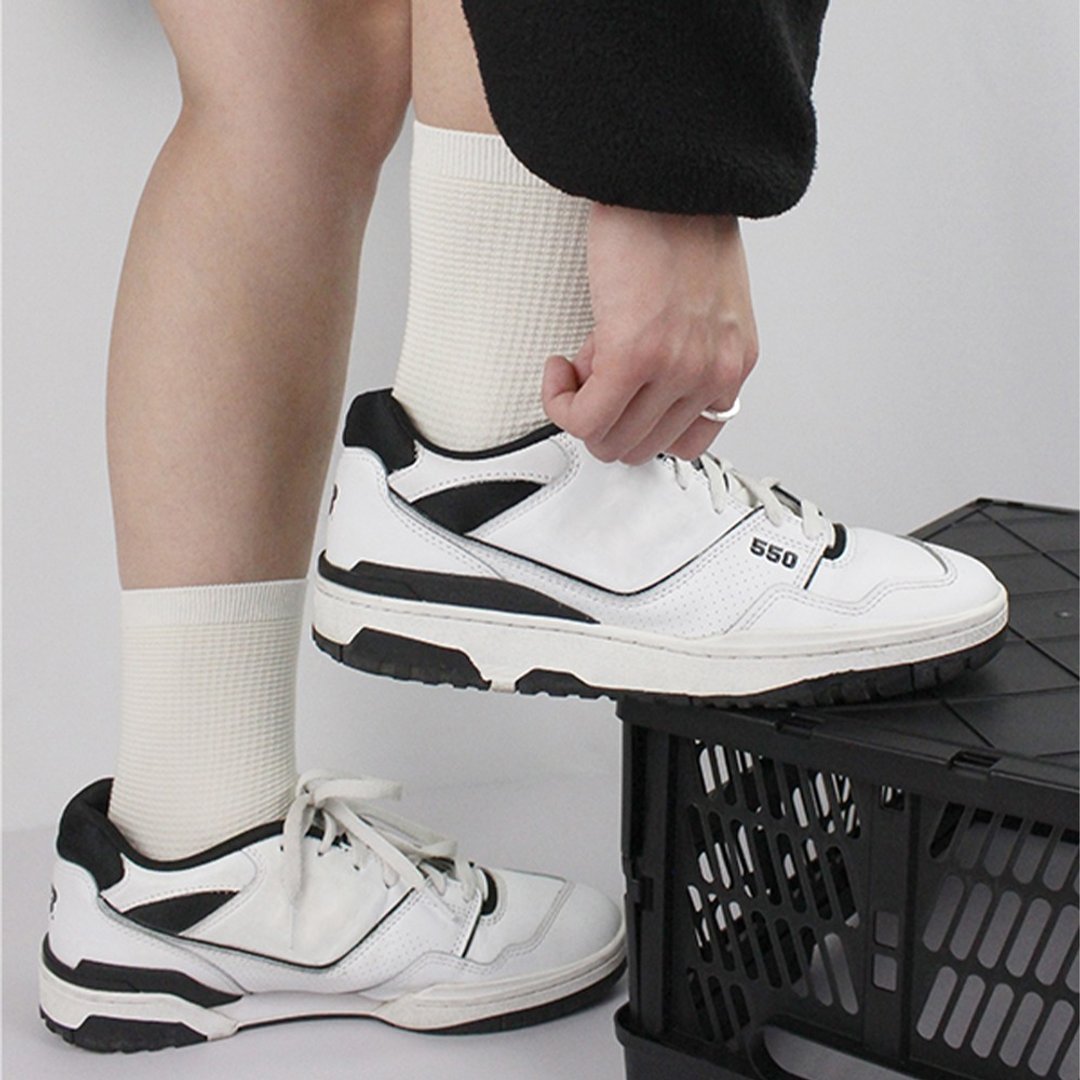 【FOOTER】华夫格微分子袜 (男袜-T75L/XL) - 袜子 - 棉 多色