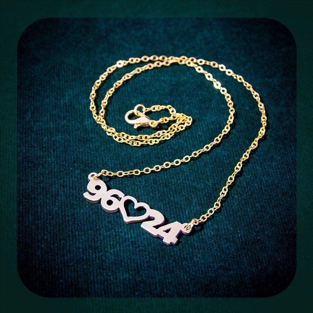 Amore Accessories：订制心形数字项链 - 项链 - 铜/黄铜 银色