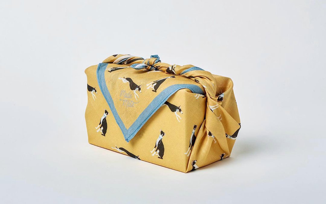 Greyhound Linen Wraps, Furoshiki, Scarf, Shawl, Headscarf - 丝巾 - 亚麻 黄色