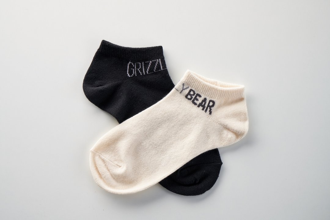 Grizzly Bear 有机棉船型袜-女原棉色 - 袜子 - 棉 白色