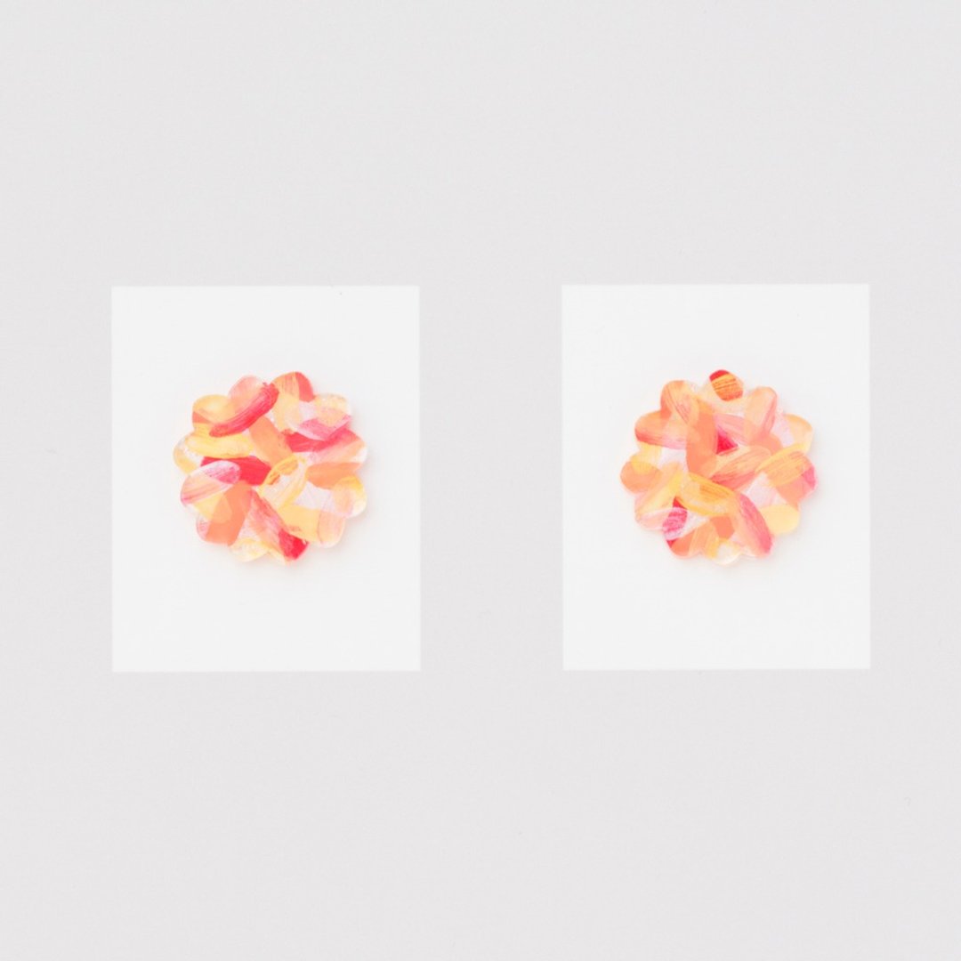 earrings (夾式 or 針式) - 耳环/耳夹 - 压克力 橘色