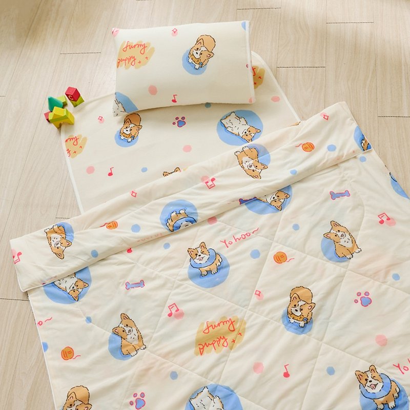 凉被 / Cool-Fi科技凉感 / Huggy 冰丝凉感儿童凉被 / 柯基戏水 - 被子/毛毯 - 其他材质 多色