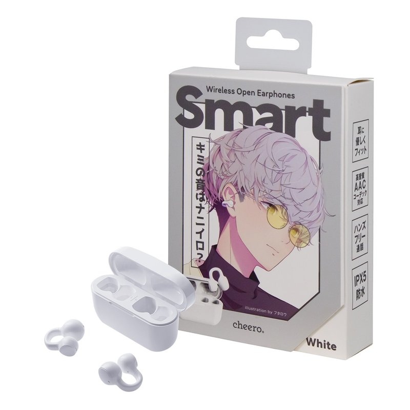 cheero 无线开放式耳机 Wireless Open Earphones Smart 白色 - 耳机 - 塑料 白色