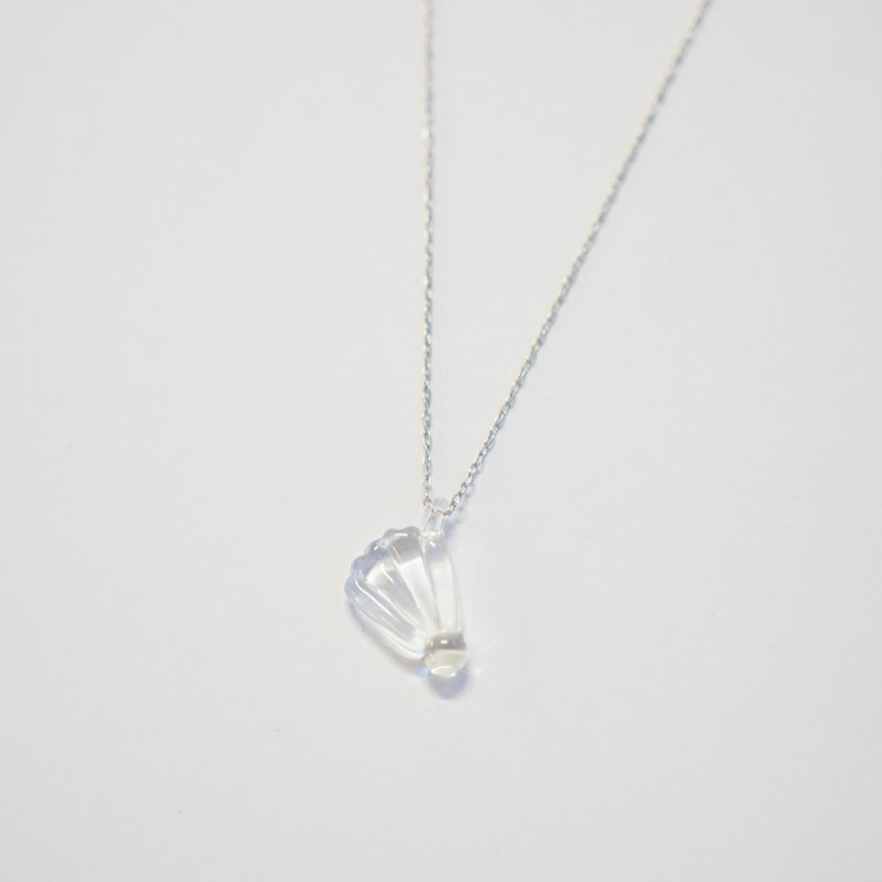 GOC x HARIO 手工玻璃项链 颈链 - 羽毛球 (HAGL-BA-N) - 项链 - 玻璃 透明