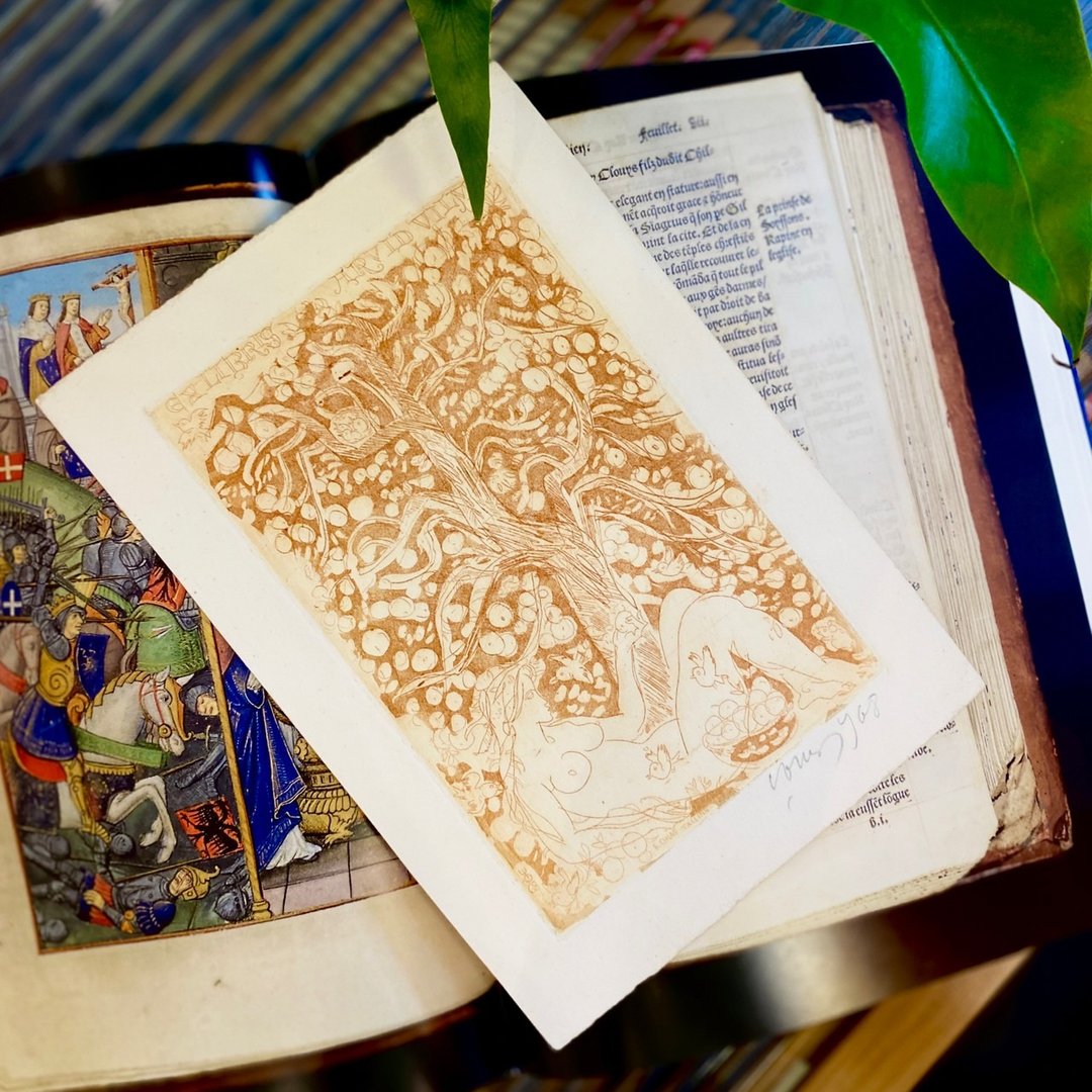 Ex-libris 1968 Evald Okas - 藏书票 - 版画 - ARVID VILMS - 海报/装饰画/版画 - 纸 白色