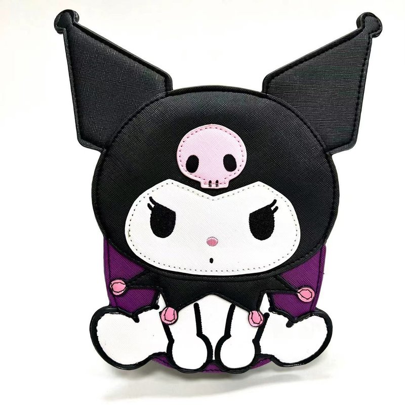 kuromi 酷洛米 x 酷乐村童趣造型斜背包/手机包  三丽鸥正版授权 - 侧背包/斜挎包 - 人造皮革 黑色