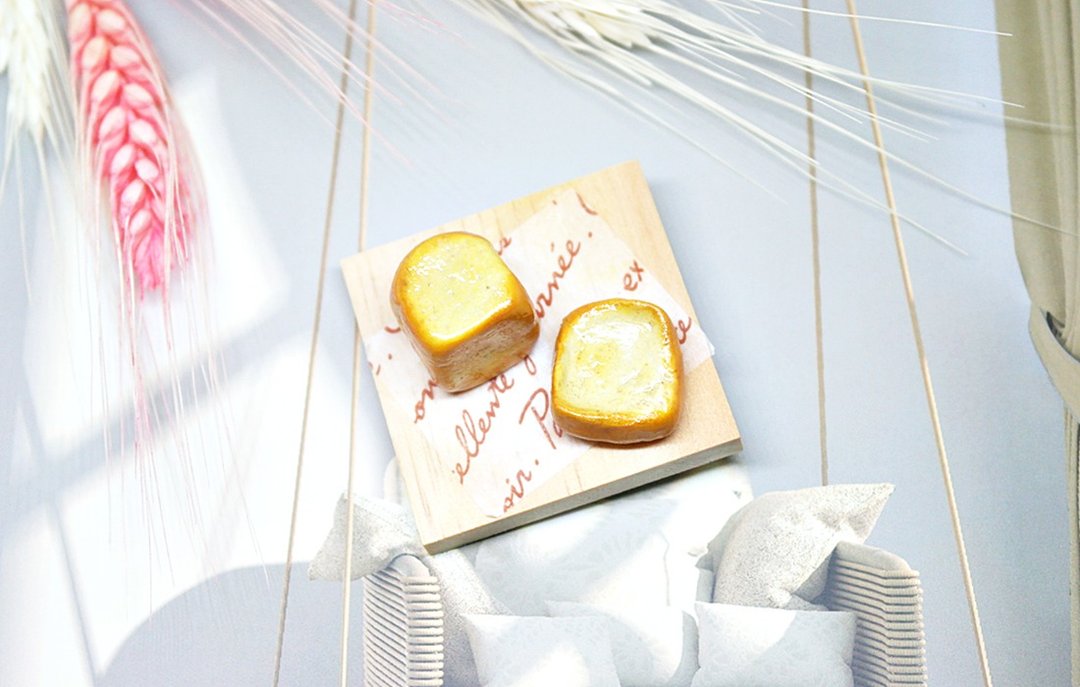 >>黏土系列-山型吐司- =>磁铁系列 #冰箱.黑板磁铁 #Fake Food - 冰箱贴/磁贴 - 粘土 橘色