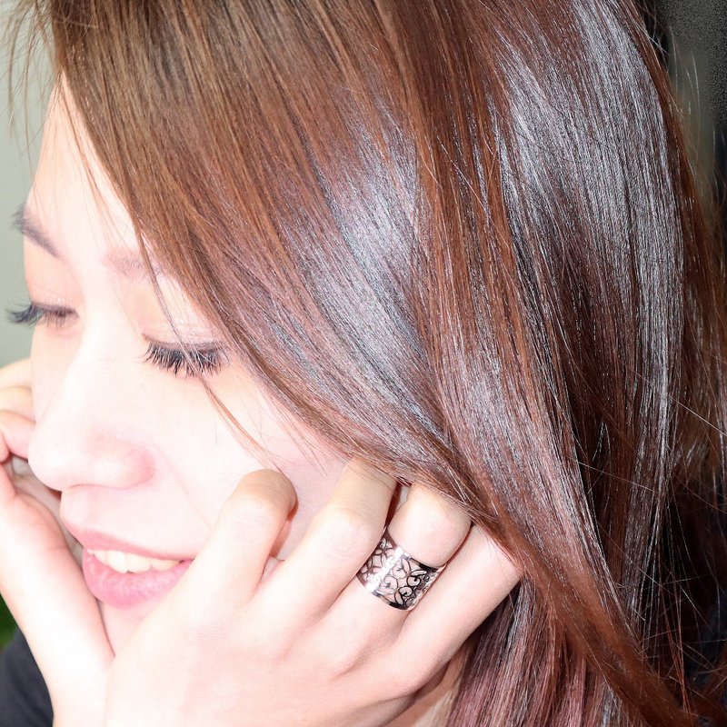 故宫授权 如意戒指 医疗级薄钢不会过敏 好运戒指 - 戒指 - 不锈钢 银色