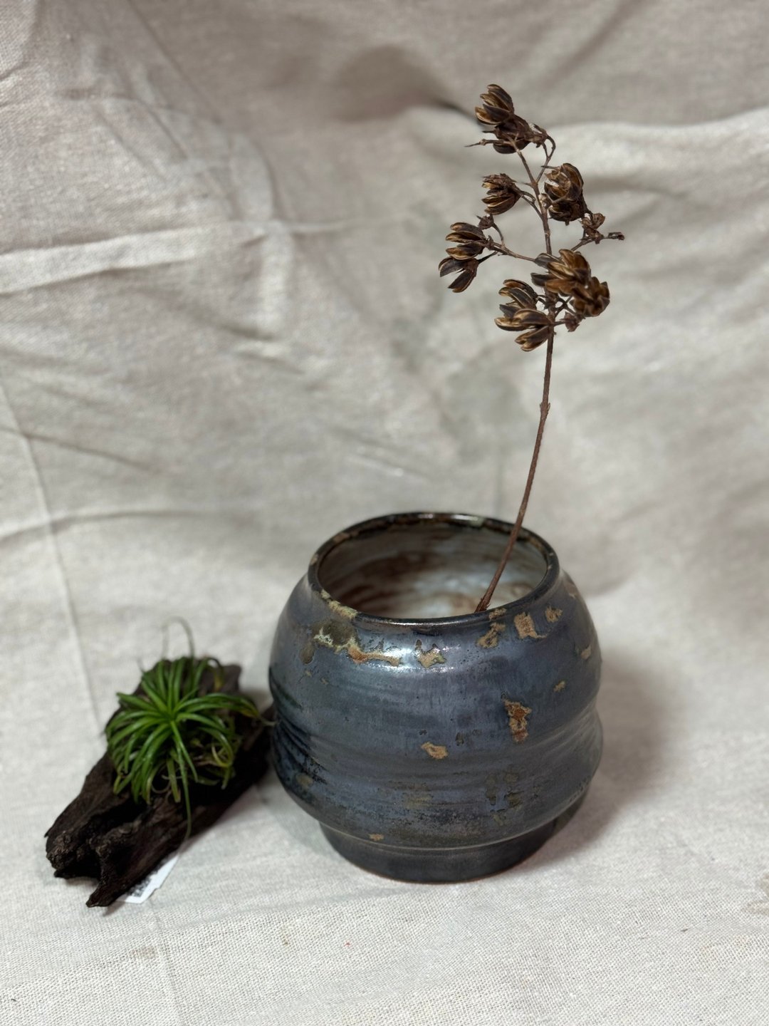 侘寂手作陶瓶 - 花瓶/陶器 - 陶 
