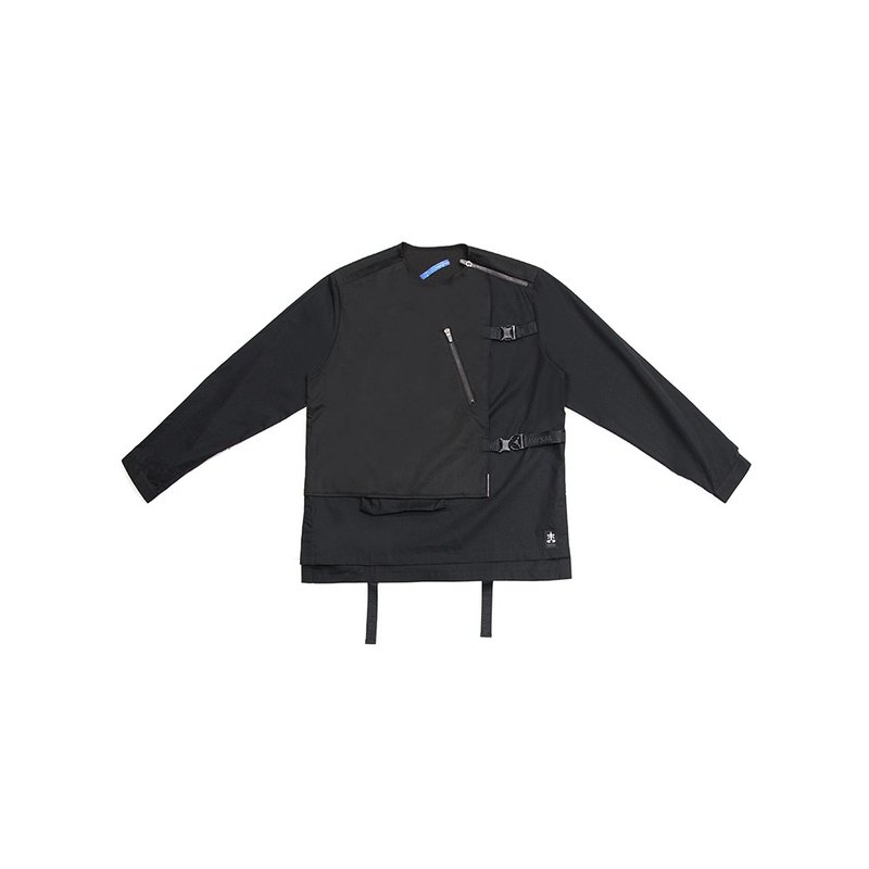 解构功能上衣-黑 - 男装衬衫 - 棉．麻 黑色