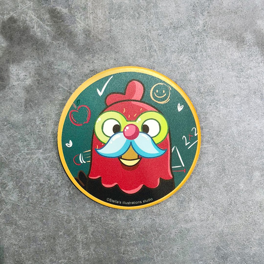 Funny Three Chickens 放3鸡 | 陶瓷吸水杯垫 - 变装款 - 杯垫 - 其他材质 