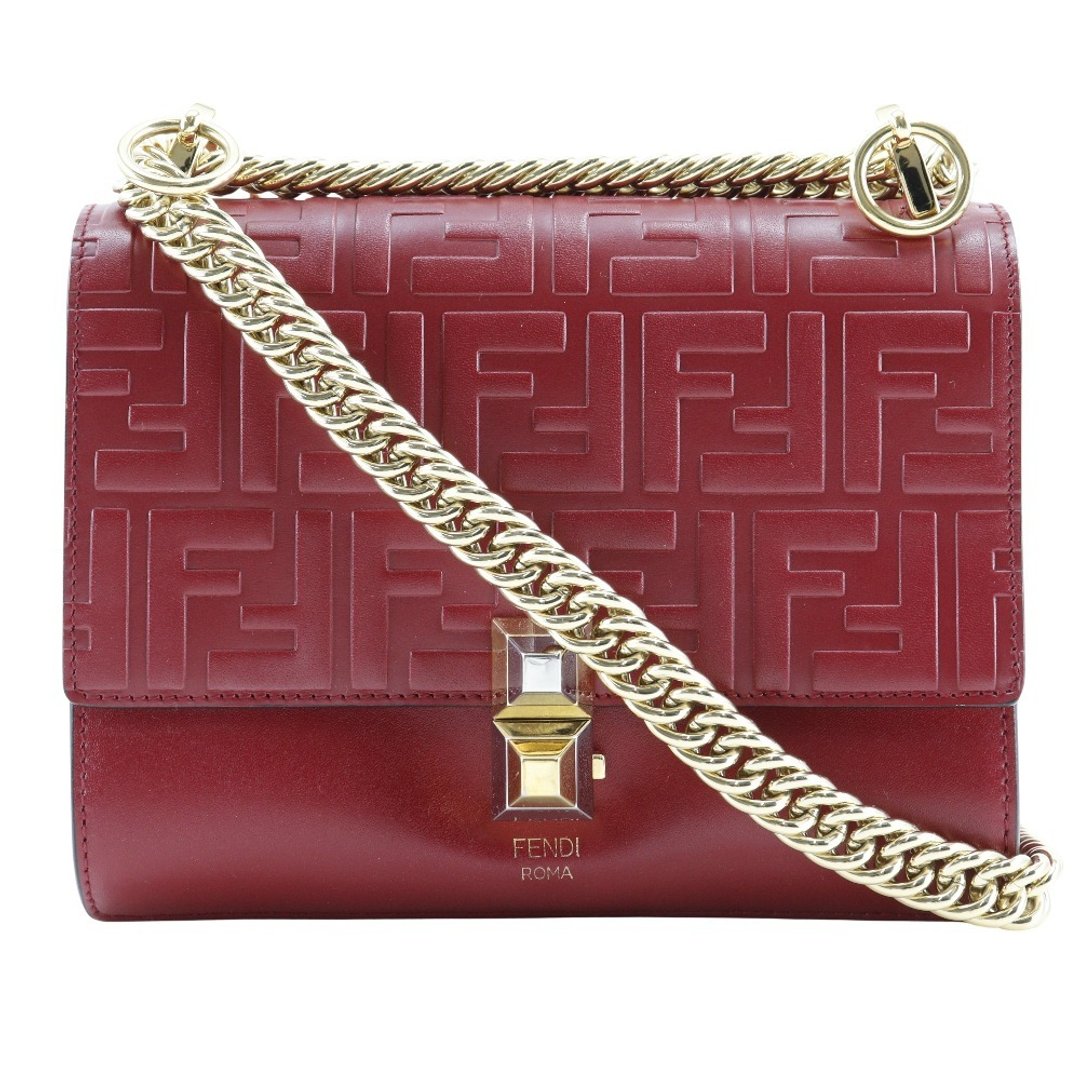 【日本直送】FENDI 芬迪 Mini Kan I 肩背包 8M0381 A417 小牛皮 红色 女仕【二手】 - 侧背包/斜挎包 - 真皮 红色