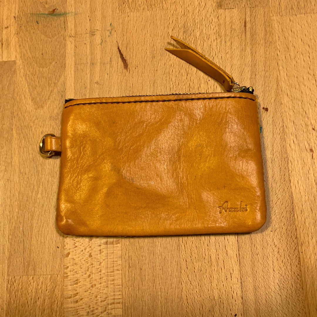 纯手工制作手工染色收纳包可免费印字 - 化妆包/杂物包 - 真皮 多色