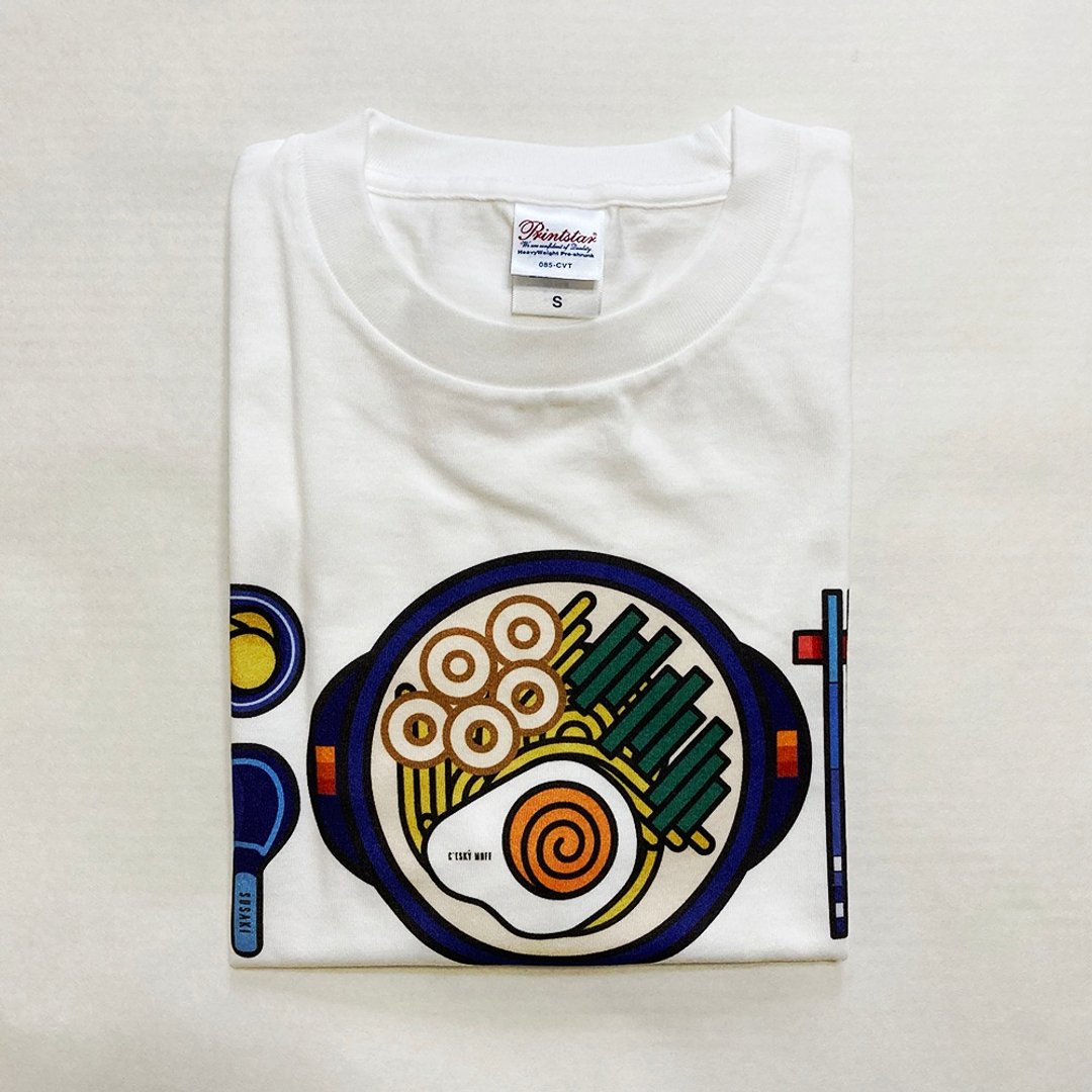 锅烧拉面 T-Shirt - 女装 T 恤 - 棉 白色