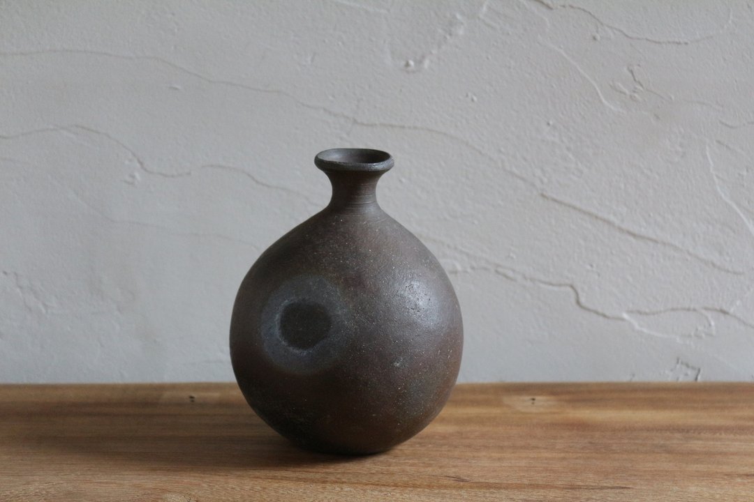 sake bottle - 花瓶/陶器 - 陶 咖啡色