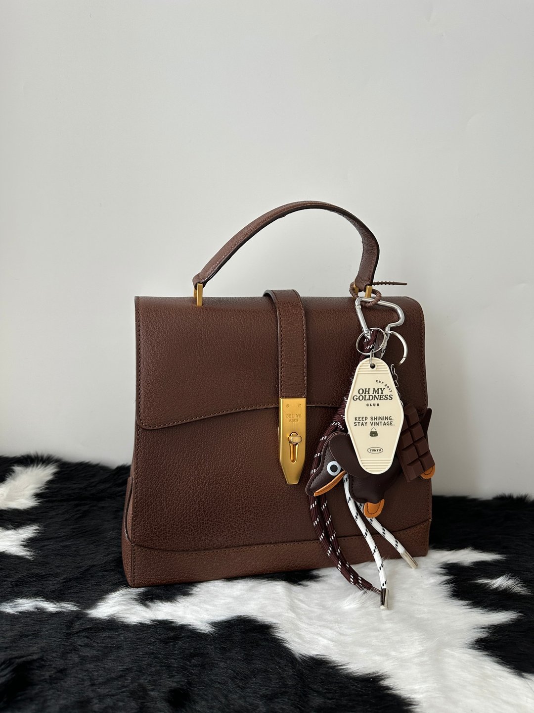 中古包 CELINE 思琳 朱古力猪皮Kelly - 手提包/手提袋 - 真皮 咖啡色