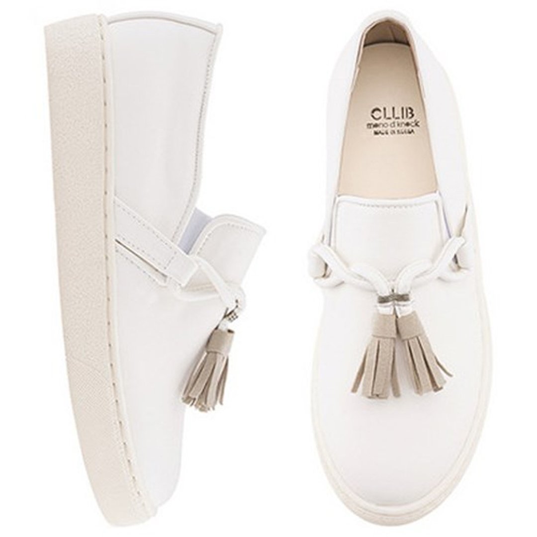PRE-ORDER SPUR CLLIB 扭曲流苏休闲鞋 MS4382 WHITE - 女款休闲鞋 - 人造皮革 白色