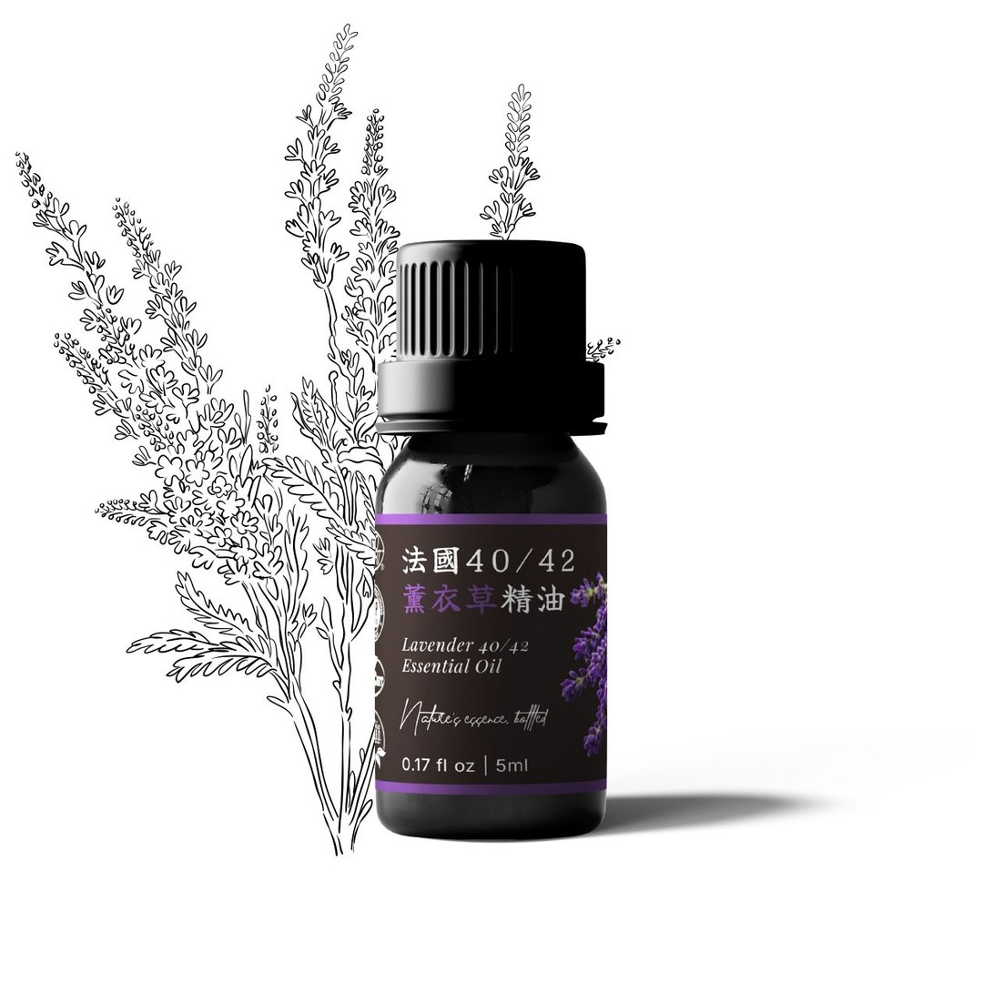 【卡佛香】法国40/42薰衣草精油 - 香薰/精油/线香 - 玻璃 黑色