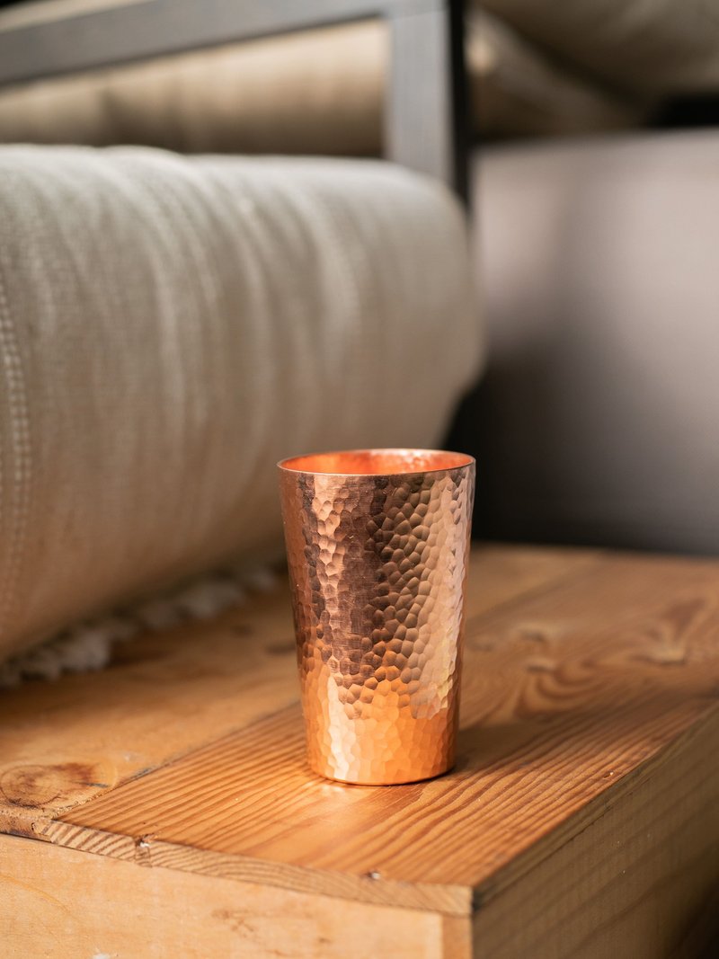 365ml冷饮杯. 手工制作锻敲锤理锥形红铜杯 - 其他杯子 - 其他金属 