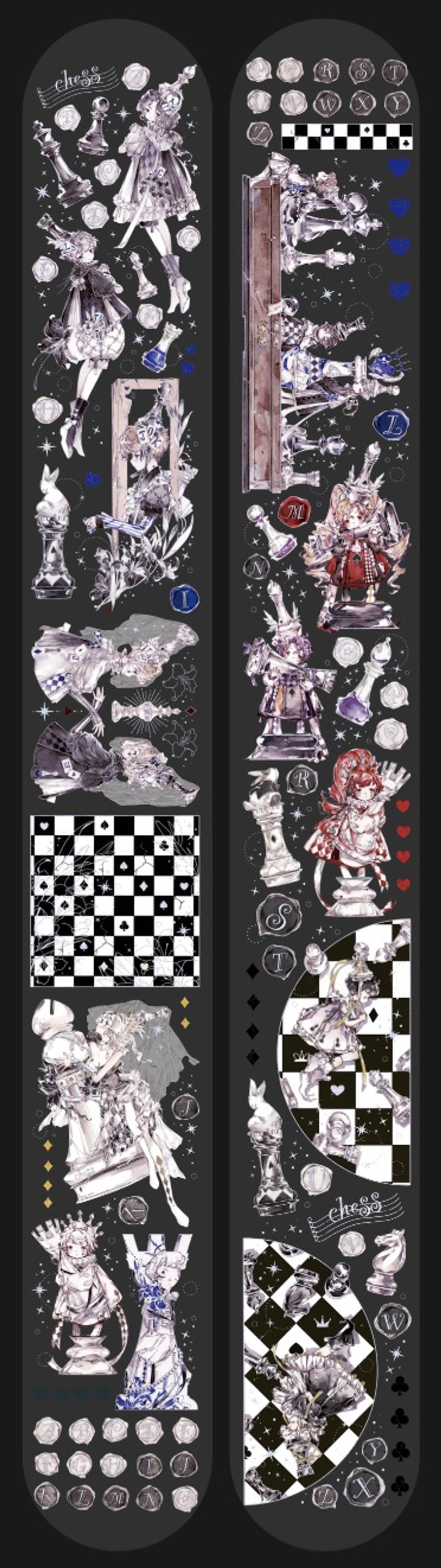 夜空棋遇记 PET 紙膠帶 鐳射銀/琉璃光 特殊工藝 10米卷 - 纸胶带 - 其他材质 多色