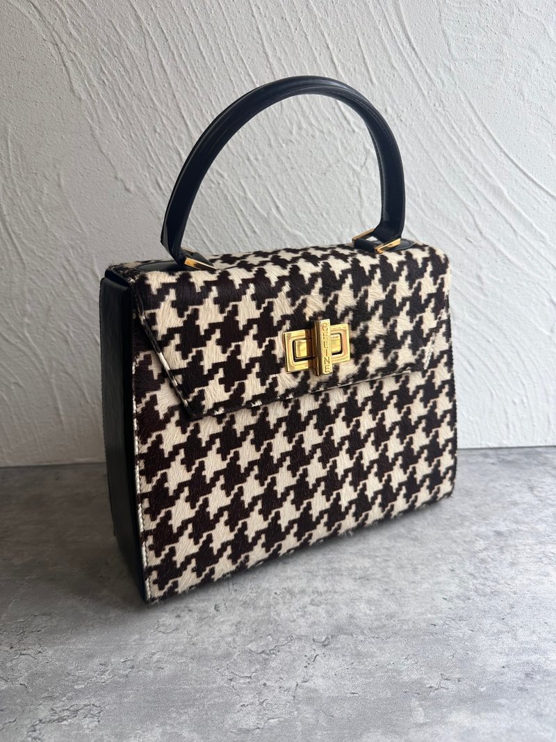 极稀有中古Celine 马毛千鸟格手提包 - 手提包/手提袋 - 其他材质 