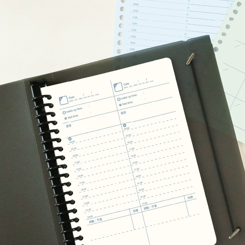 简单生活系列 CBN-374 A5磨砂半透PP20孔夹 - 文件夹/资料夹 - 塑料 