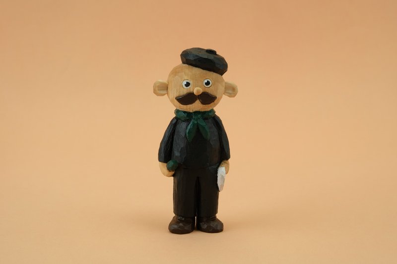 Wooden Figure Uncle Ben the artist - 玩偶/公仔 - 木头 黑色