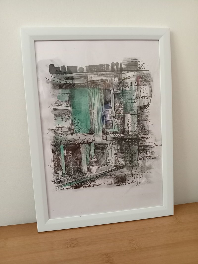 城市密码(原作) - 海报/装饰画/版画 - 其他材质 黑色