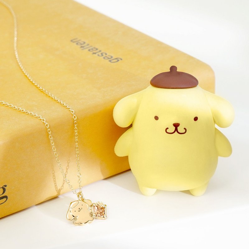 Small Gift for U系列-PomPomPurin 布丁狗礼物纯银项链 - 项链 - 纯银 金色