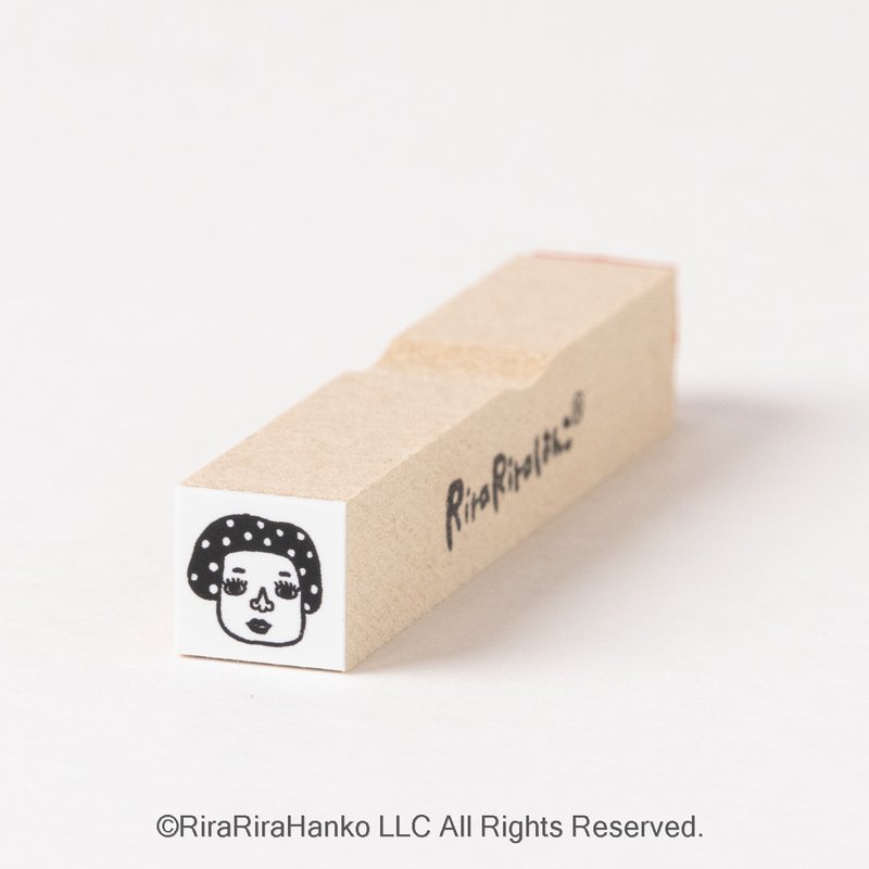 和田 福笑\*脸部印章\*10mm方\*橡皮章\*R533 - 印章/印台 - 木头 