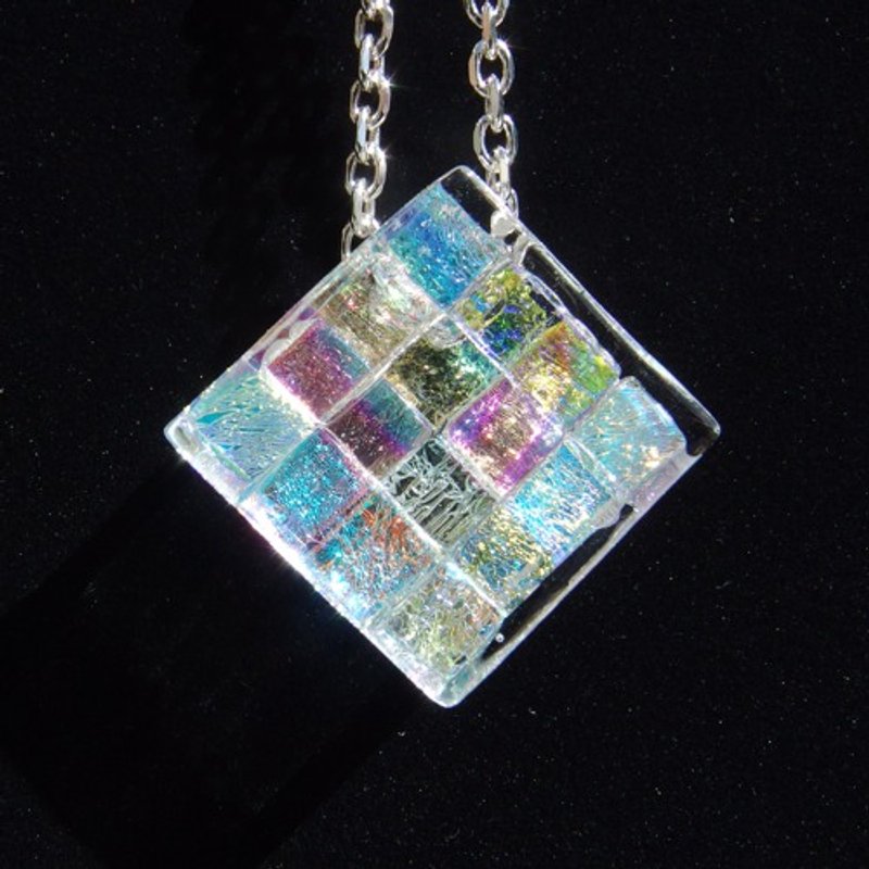 【More Premium】极光幸运玻璃 925银项链 可改扩香 接单制作 - 项链 - 玻璃 银色