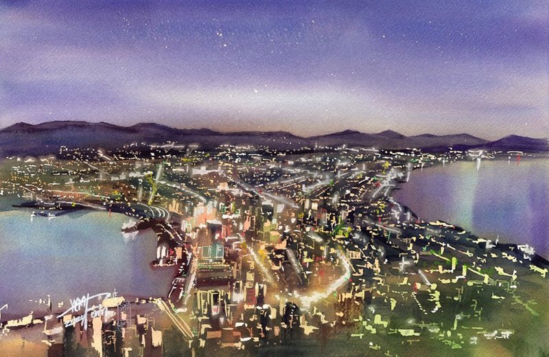 函馆暮色 - 海报/装饰画/版画 - 纸 