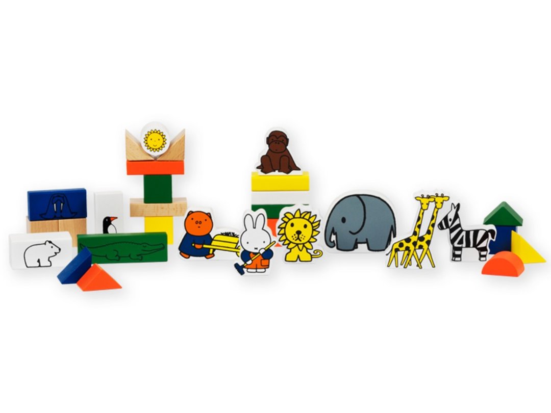 Miffy 米飞儿动物园木块 - 玩具/玩偶 - 木头 多色