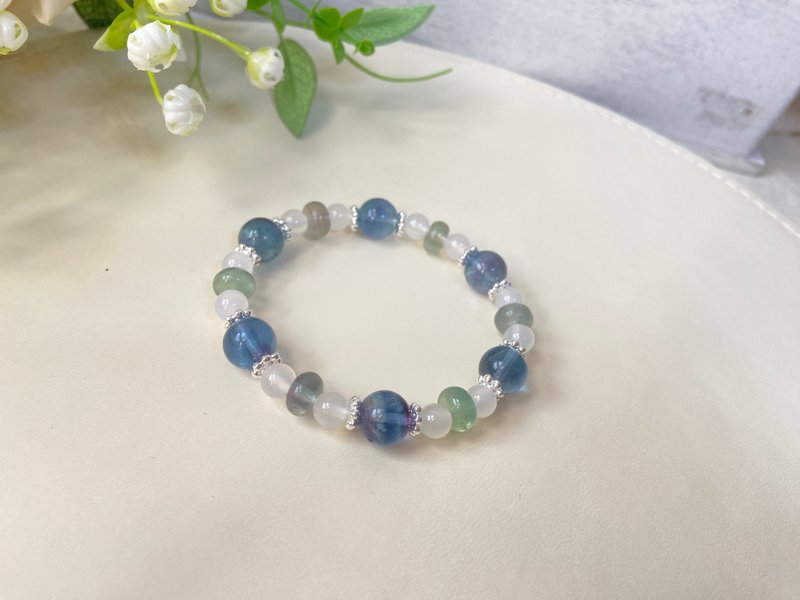 萤石/白玛瑙 - 手链/手环 - 半宝石 多色