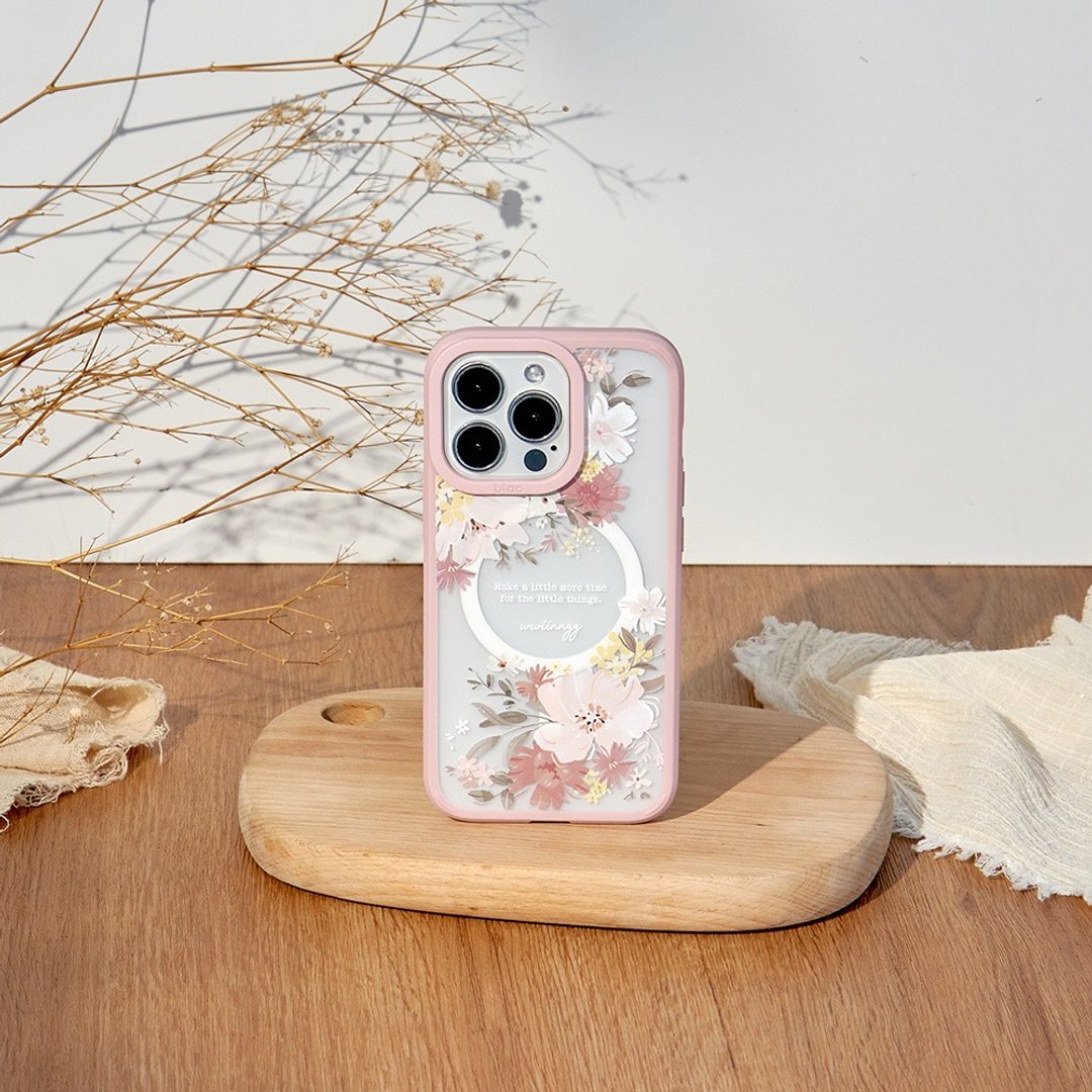 wwiinngg浪漫粉花极光雾透 MagSafe iPhone手机壳 - 手机壳/手机套 - 硅胶 多色