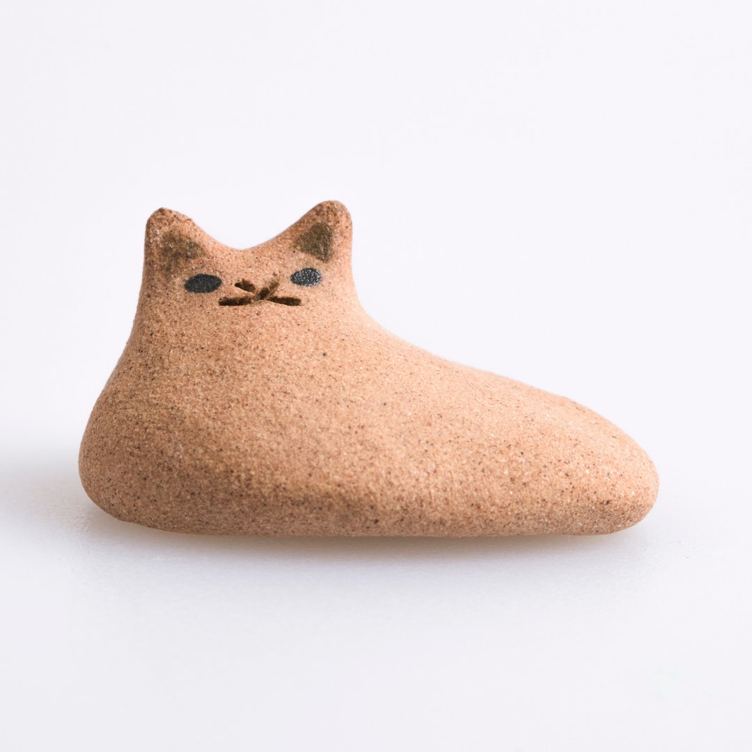 猫是液体系列—面团猫 - 摆饰 - 陶 橘色