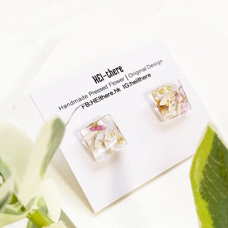 The Purity - White Sugar 耳环/耳夹 925 抗敏感 - 耳环/耳夹 - 植物．花 白色