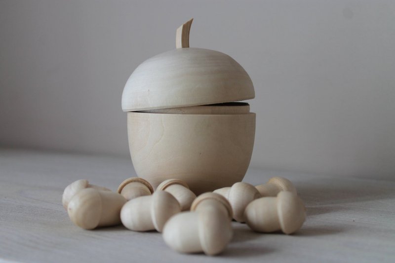 Wooden Toy Sorter Acorn - 玩具/玩偶 - 木头 咖啡色
