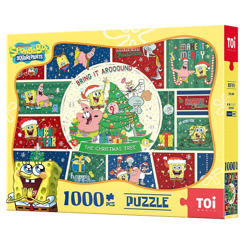 TOi图益 海绵宝宝 星光水晶球1000片拼图 官方授权圣诞节收藏礼物 - 拼图 - 纸 多色
