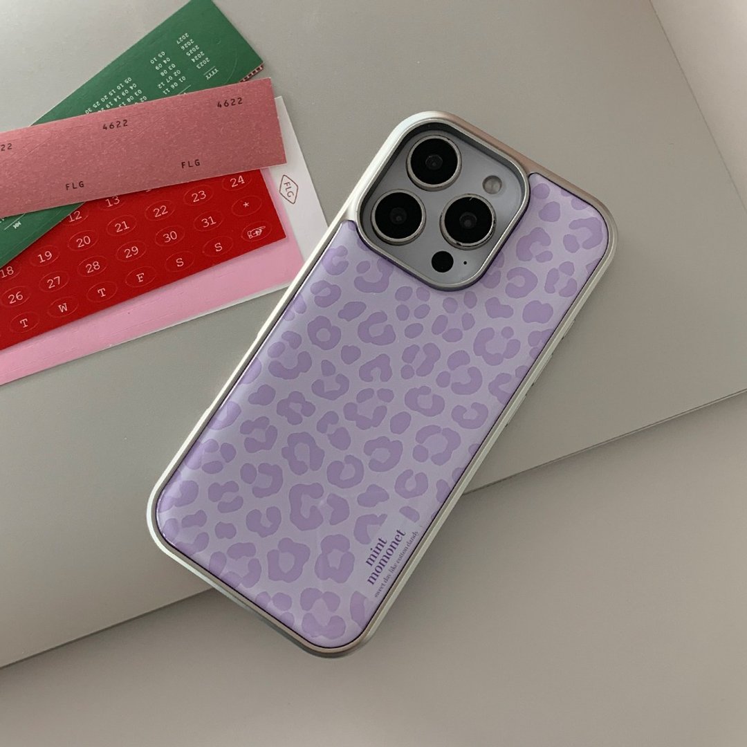 Lavender Leopard 薰衣草豹纹 环氧亮面 iPhone MagSafe 手机壳 - 手机壳/手机套 - 其他材质 