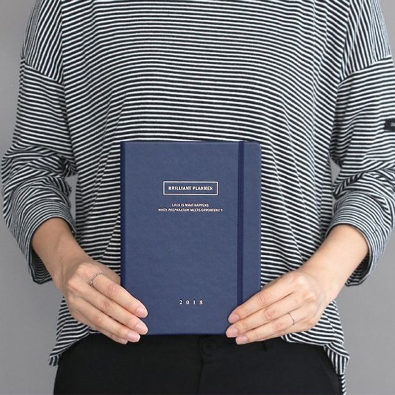 ICONIC 2018年历绑带月志(时效)-深层海水,ICO50466 - 笔记本/手帐 - 纸 蓝色