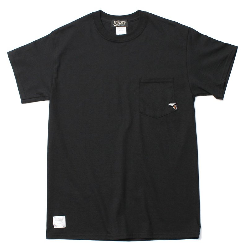 1911 点阵手枪刺绣 T 恤  黑  PKT-T #BLACK - 中性连帽卫衣/T 恤 - 棉．麻 黑色