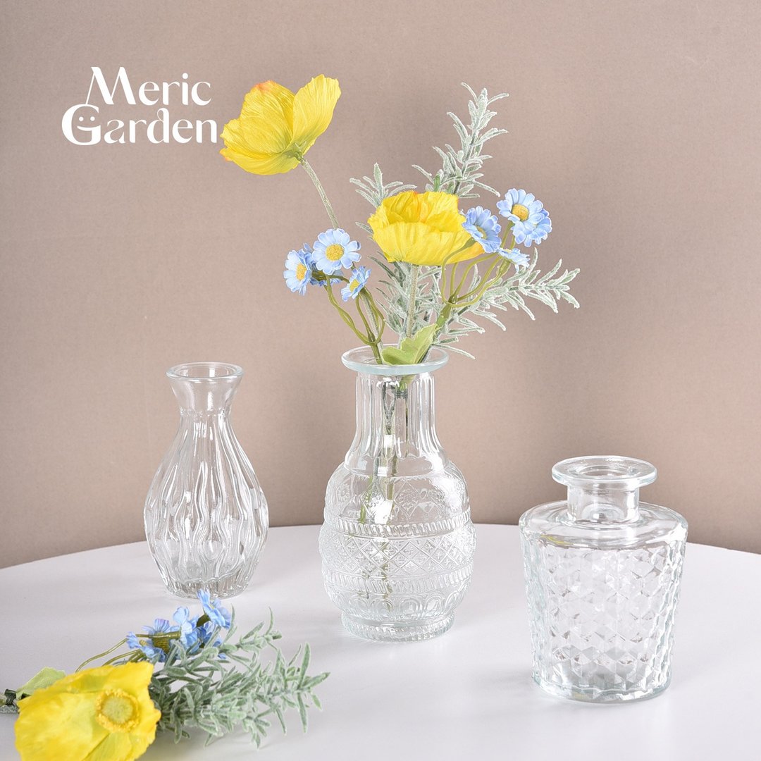 Meric Garden 仿真微光小窗春日低语 迷你花艺花瓶组 - 干燥花/捧花 - 其他人造纤维 白色