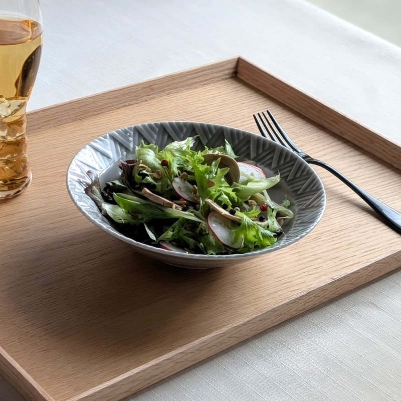 Wave 中碗 灰色 - 咖啡杯/马克杯 - 陶 灰色