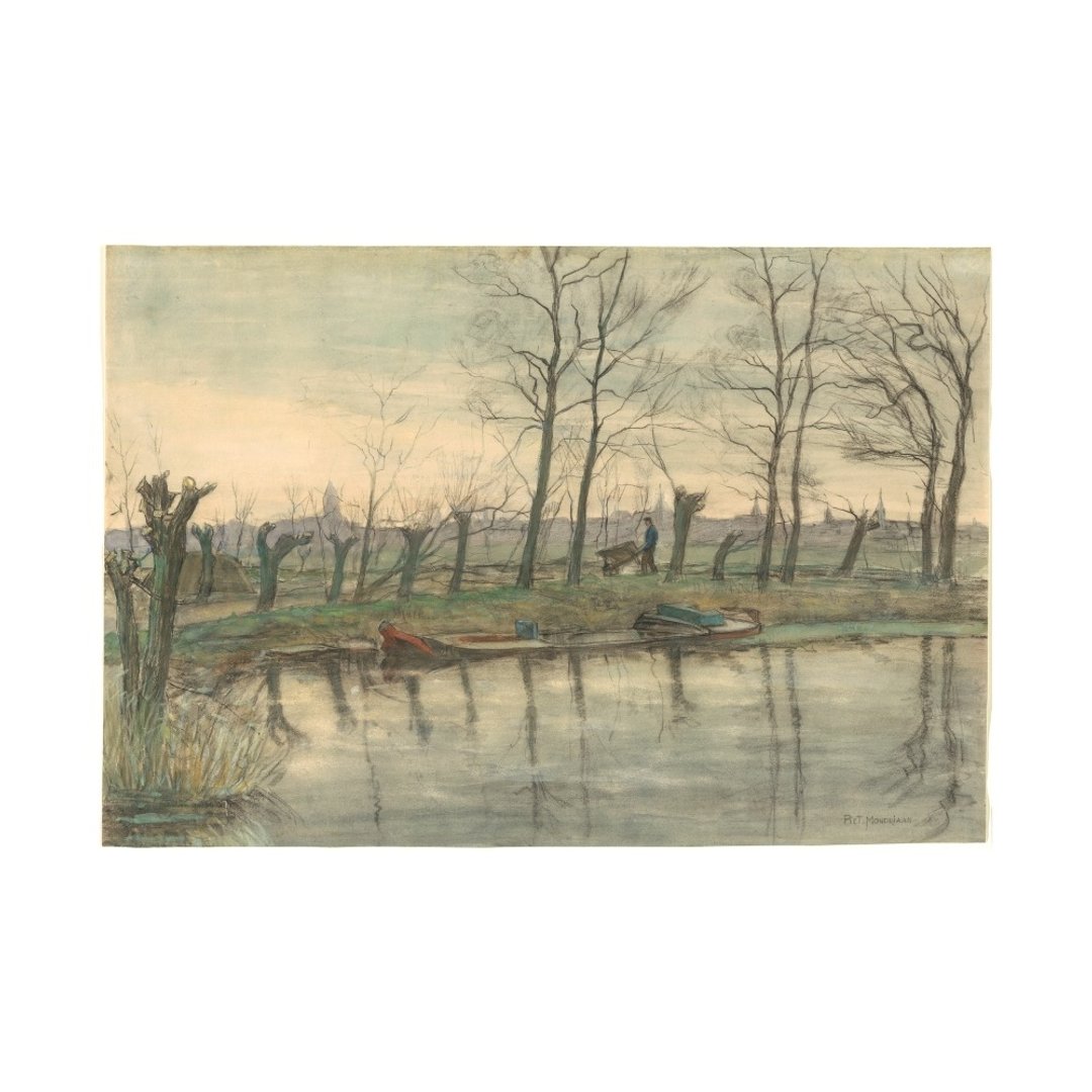 【原版海报】Piet Mondrian | Amsterdam Skyline Viewed - 海报/装饰画/版画 - 纸 蓝色