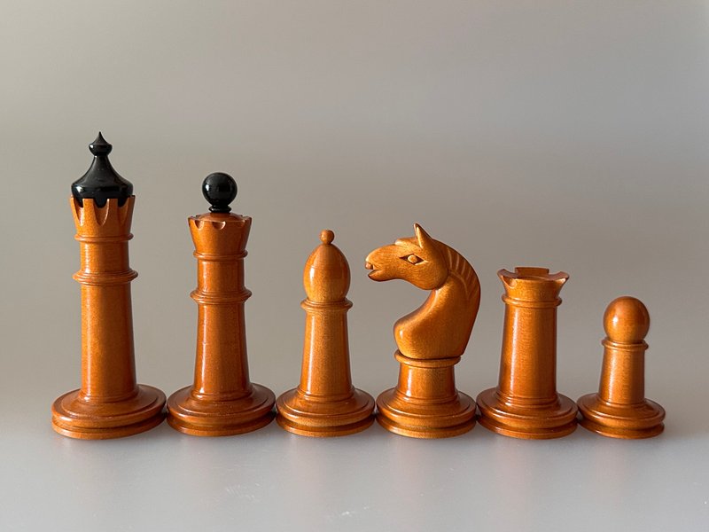 沙皇/俄罗斯西洋棋 1880—1890 年（复制品） - 桌游/玩具 - 木头 黑色