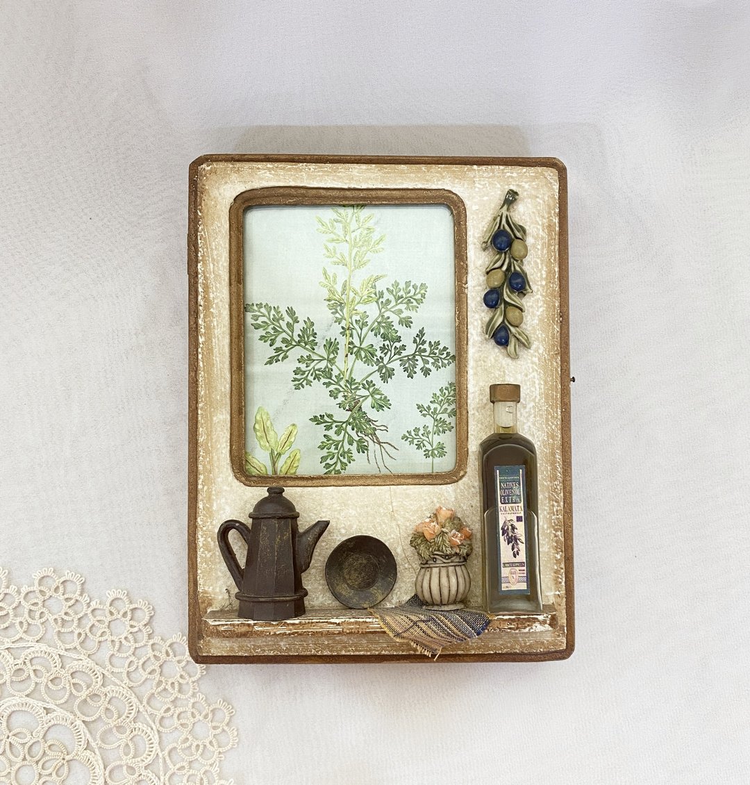 【好日恋物】意大利vintage/antique 乡村风老木头钥匙盒立体画 - 摆饰 - 木头 咖啡色