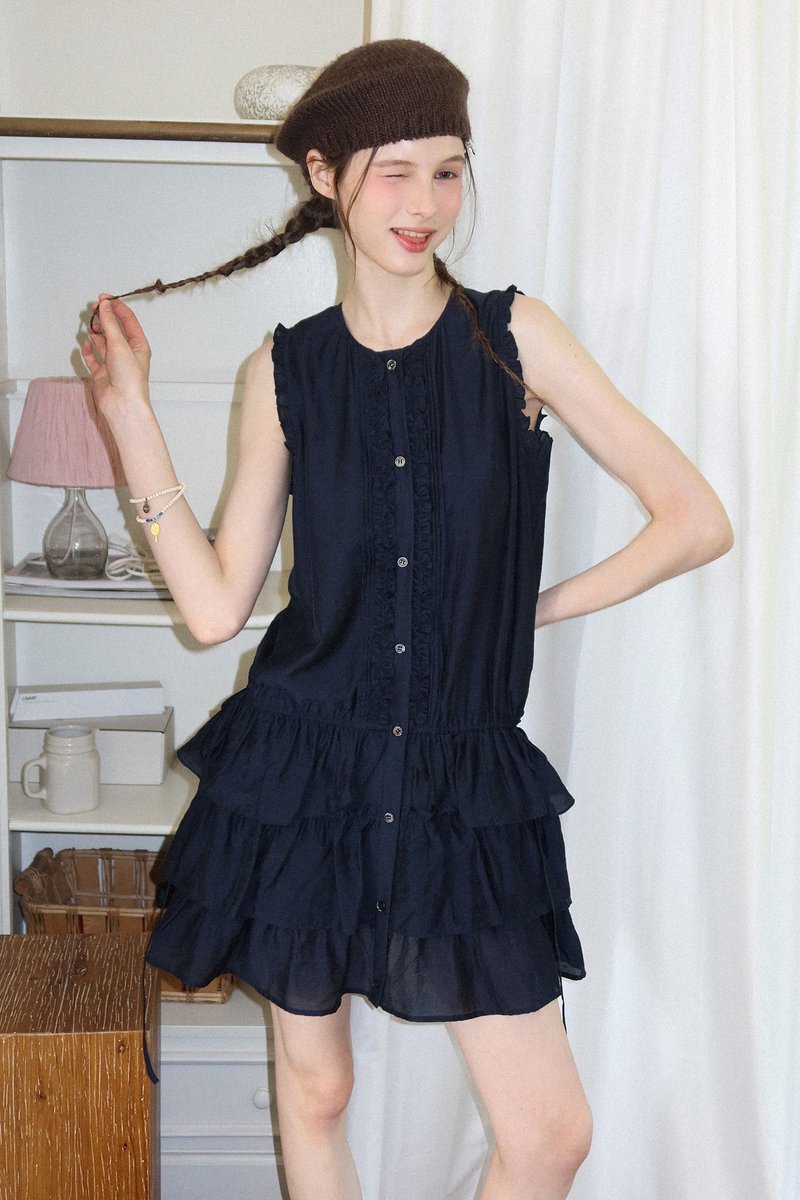 浪漫艺术家 复古莱塞尔花边连身裙 - 洋装/连衣裙 - 其他材质 多色